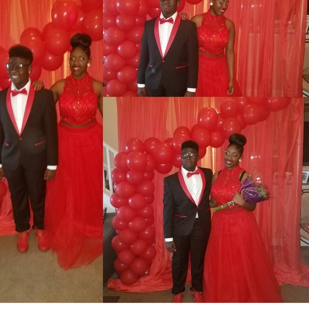 Red 8th grade dress 2 pc